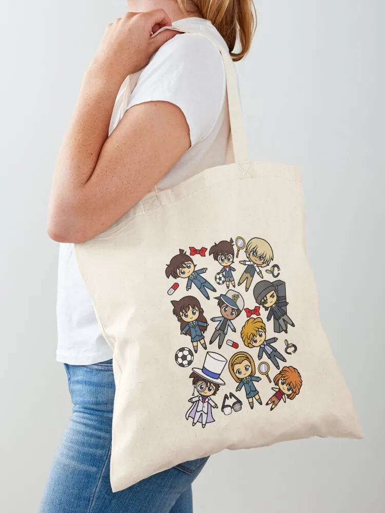 Detective Conan Tote Bag reusable shopping bags shopper bag woman shoping bag Canvas Tote