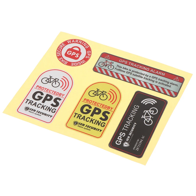 Pegatinas de alarma de seguimiento GPS, pegatinas reflectantes de advertencia para bicicleta, pegatinas antirrobo para Scooters de motocicleta