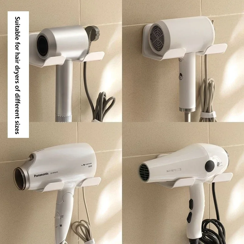 Soporte para Secador de Pelo sin Perforaciones, Montado en la Pared, Estante de Almacenamiento para Secador de Pelo de Baño, Soporte Impermeable para Secador de Pelo de Uso Doméstico