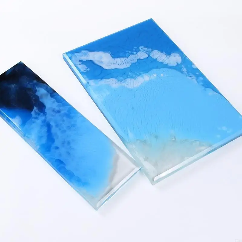 

77HE Silicone Tray Mold with Edges for Epoxy Casting DIY Jewelry Holder Home Decor