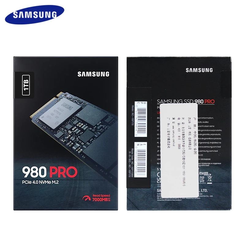 Imagem -04 - Samsung 980 Pro Ssd M.2 Nvme Pcie 500gb 1tb de Disco de Estado Sólido Interno m2 2280 Pcie Gen 4.0x4 até 7000 mb s para o Desktop do Portátil