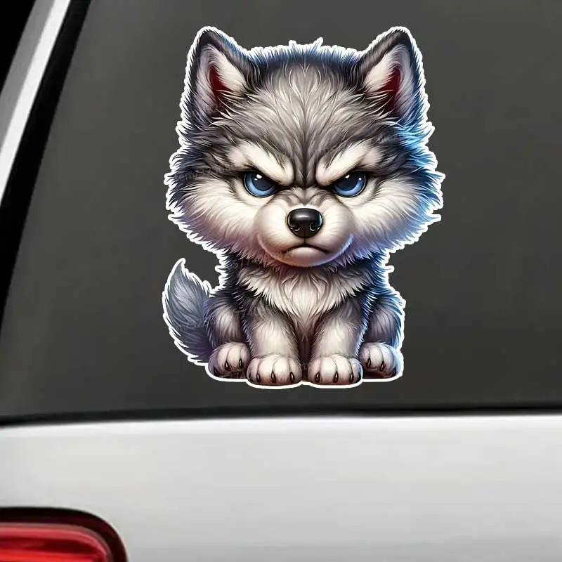 Angry Wolf Car Sticker Waterproof Vinyl Decal on Bumper Rear Window Laptop Self-adhesive Decal For Car Accessories Y941