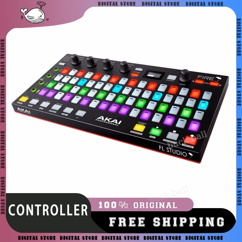 Akai Fire Fl Studio Controller Fl Studio Fruity Edition Software Dj Stage Oled Display Music Percussion Pad Synthesizer Custom