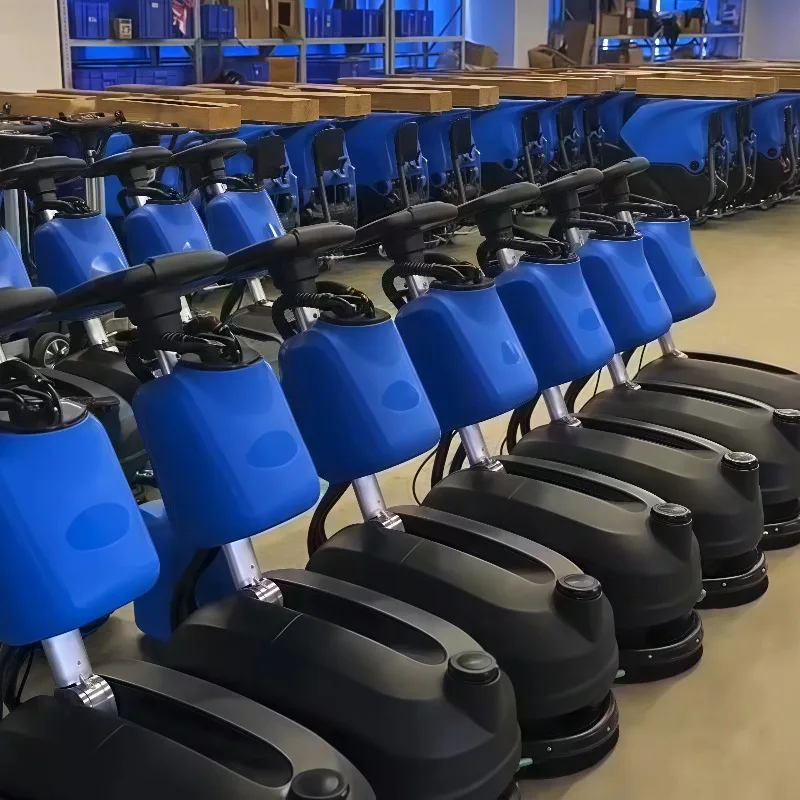 Commercial Floor Sweeper Hand Push Floor Scrubber Workshop Tile Ground Cleaning Machine Integrated Sweeping Washing Equipment