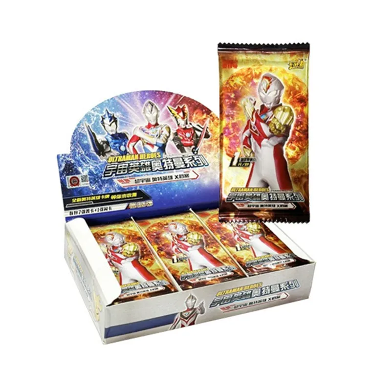 KAYOU Original Ultraman serie completa Card Booster Pack Anime Figure Rare Collection Cards Flash Card Toy per regalo per bambini
