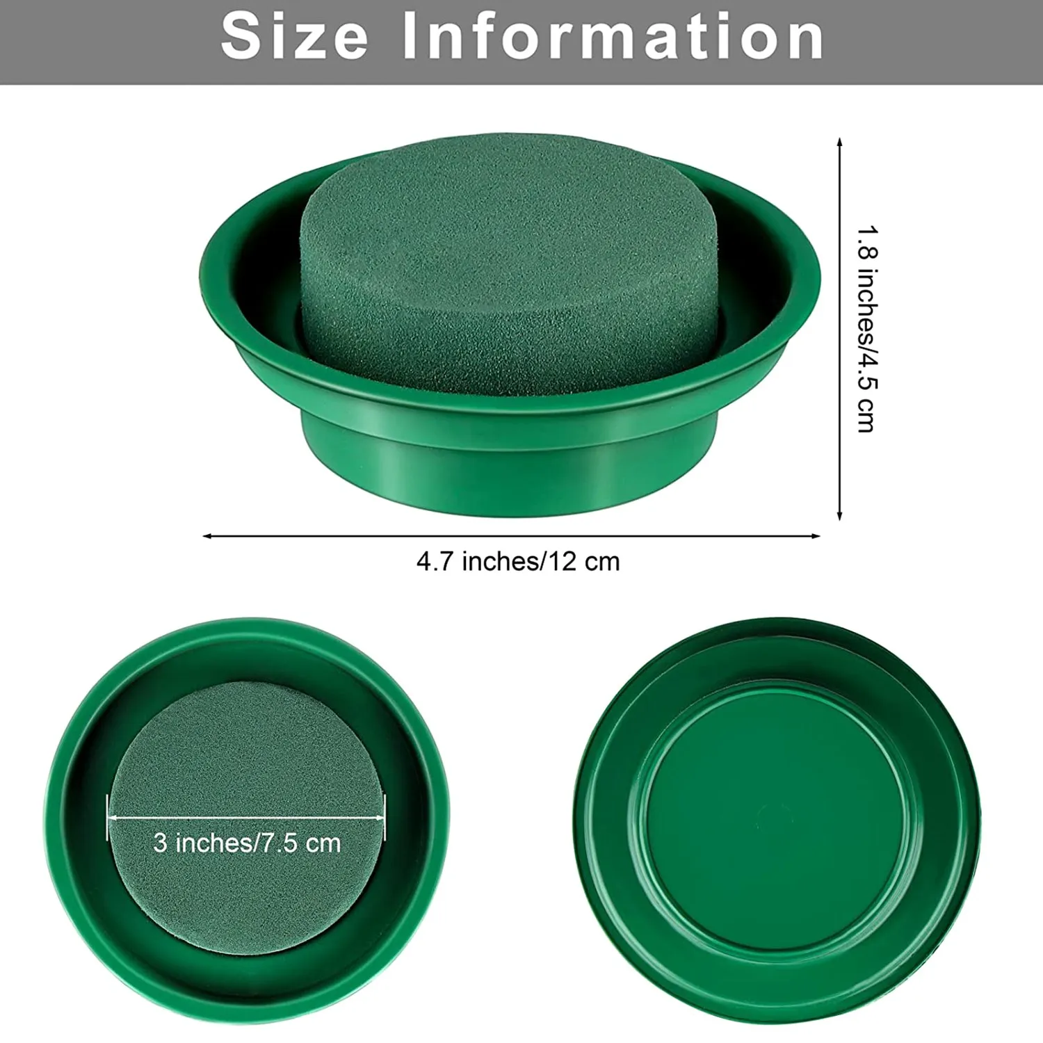 8 Pack Floral Foam Round Bowls DIY Flower Arrangement Kit Green Round Wet Floral Foam Blocks for Wedding Decor