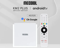 MECOOL KM2 Plus Deluxe Android TV Box With Netfilx 4K Certified Doby Atmos/Doby Vision 4+32G WiFi6 1000M LAN BT5.0 Media Player