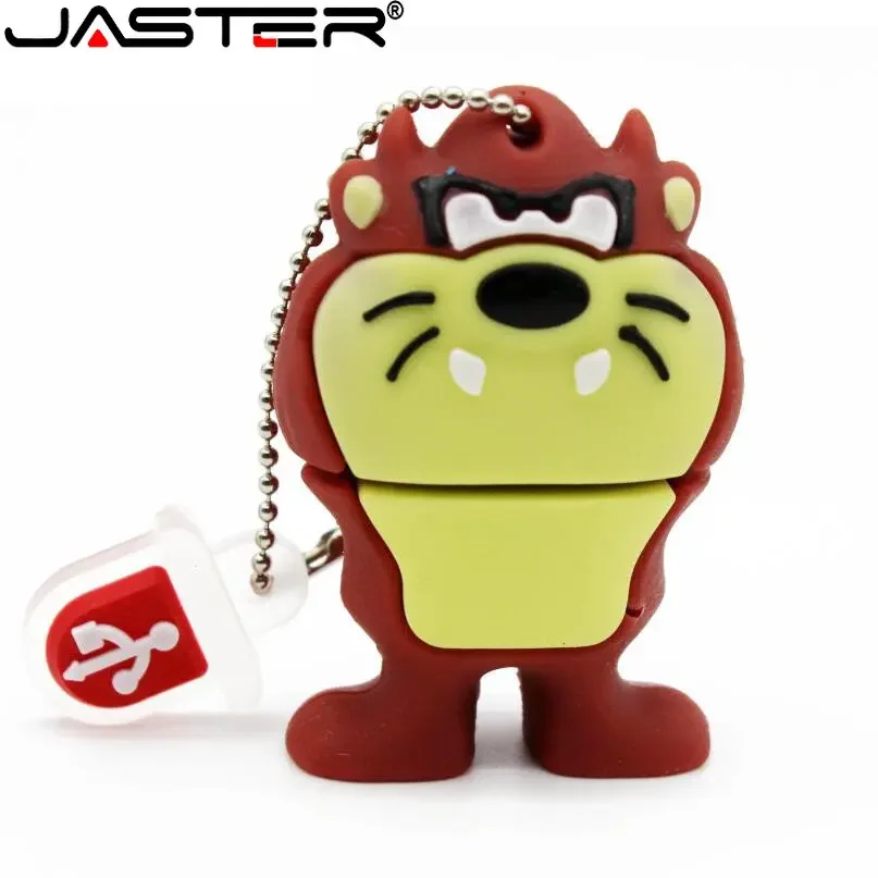 Cartoon Duck USB 2.0 Flash Drive Rabbit Pen Drive Gifts for Children Memory Stick Real Capacity 64GB/32GB With Key Chain U Disk