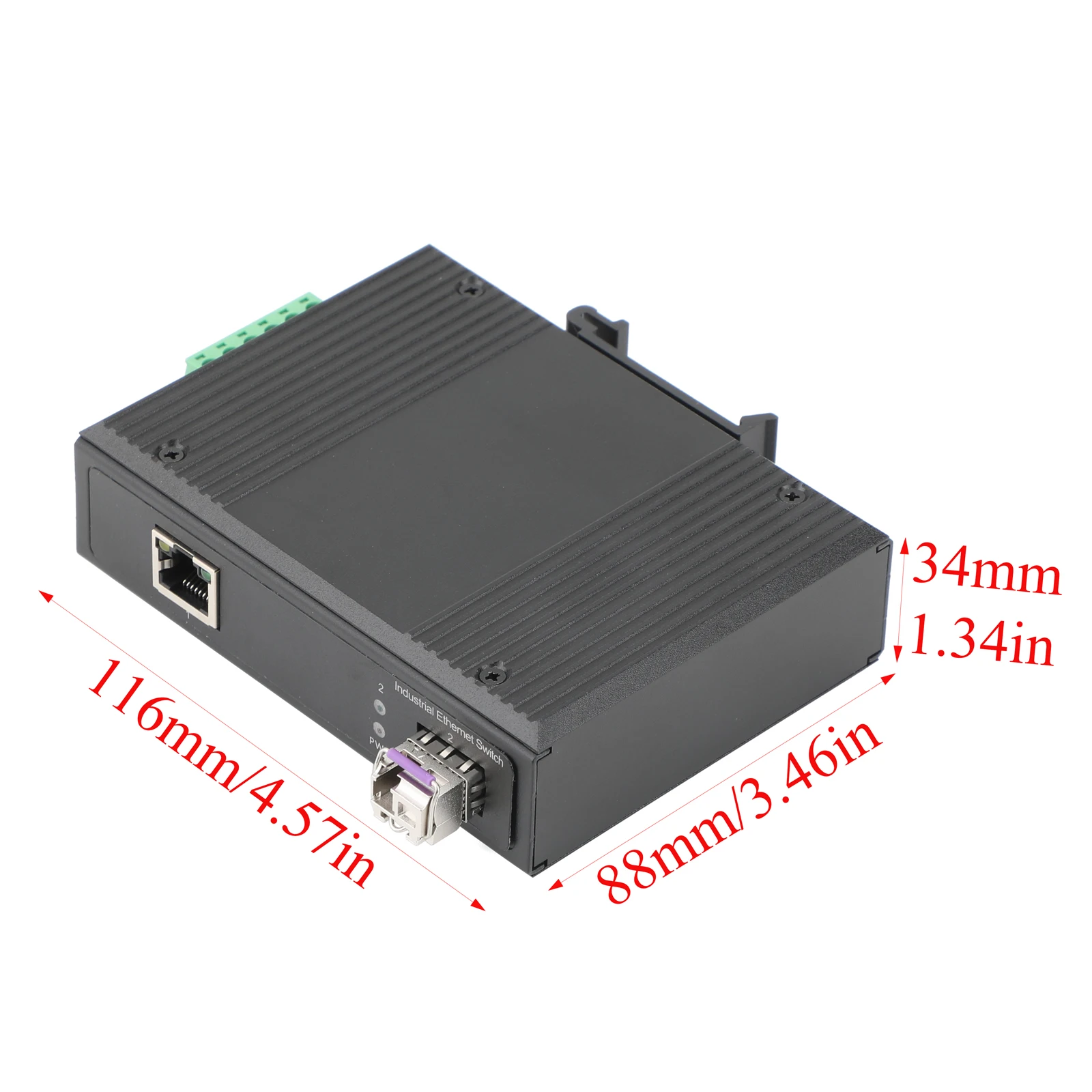 1 個 100M/1000M SFP 産業用コンバータ 1 SFP から 1/2/4 POE トランシーバー 10/100/1000M 光ファイバースイッチ産業用ネットワーク