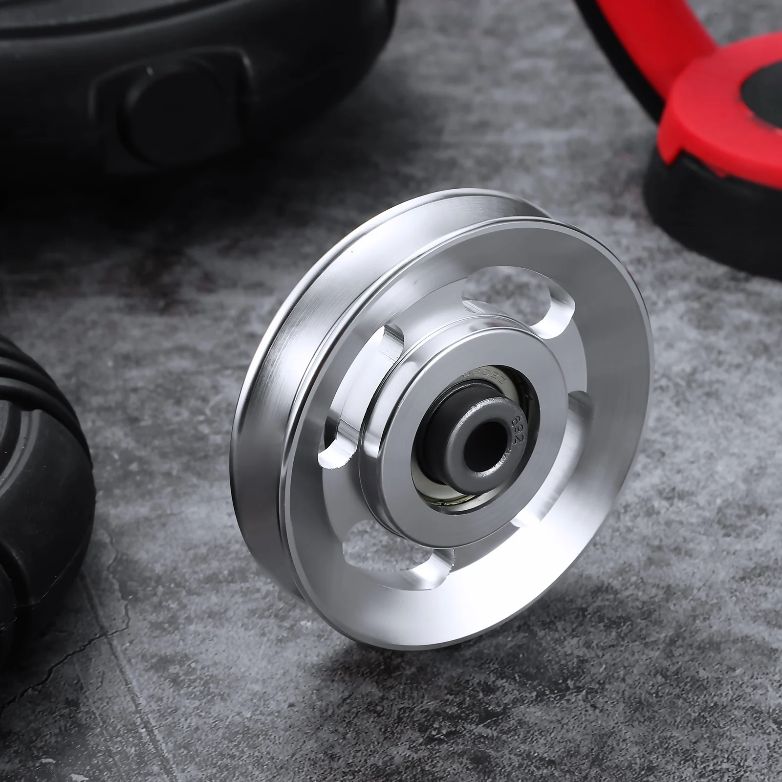 

Aluminum Pulley Accessories Fitness Tool Gym Equipment Parts Heavy Duty Cable Bearing Smooth Surface Practical Design