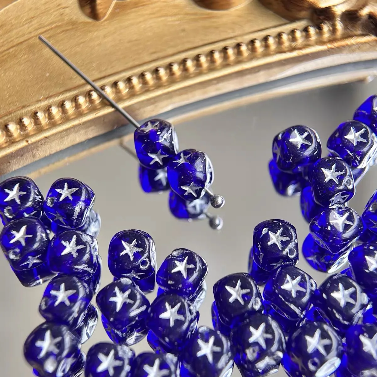 30pcs   7mm (Multiple colors) handmade beadeds bracelet necklace earrings loose jewelry DIY semi-finished production