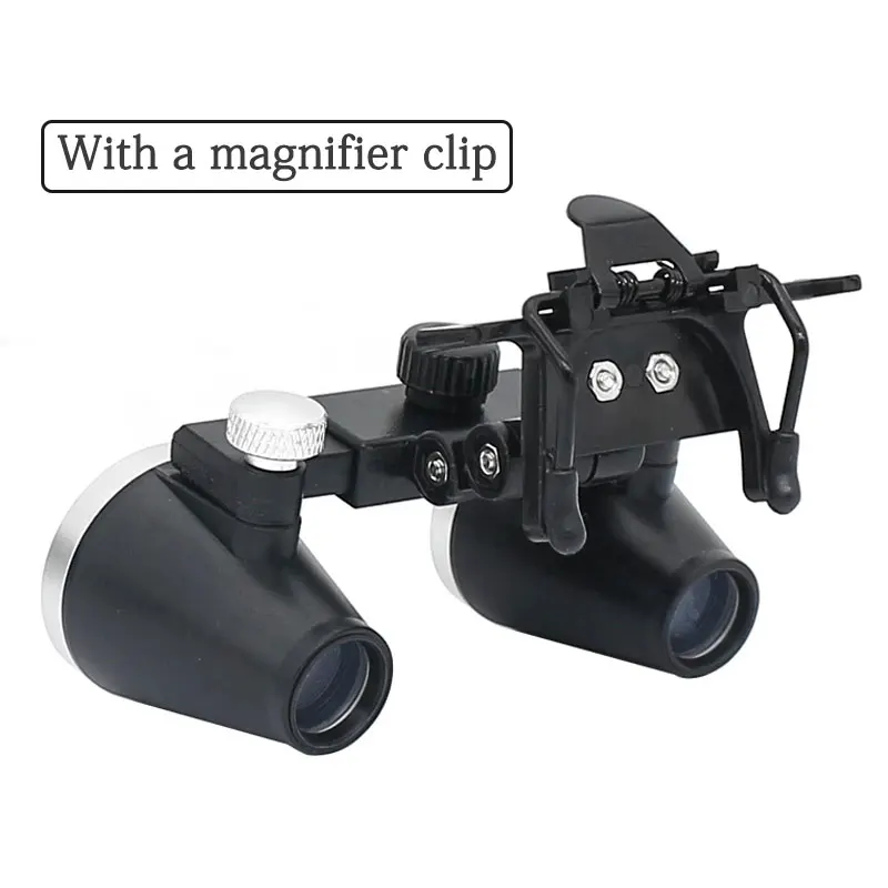 2.5X 3.5X Dental Loupes Binocular Magnifying Glass Galilean Medical Magnifier Coated Optical Lens with Clip f/ Dentist Surgical