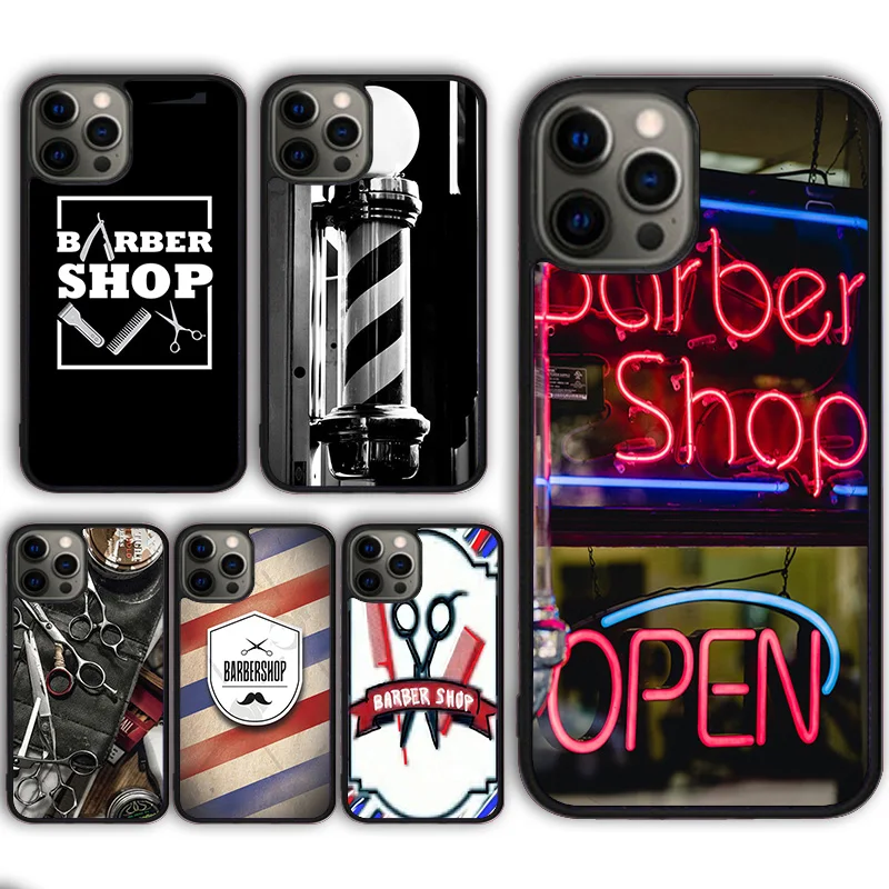 Barber Shop Hair Stylist Salon Phone Case Cover for iPhone 16 15 SE2020 13 14 11 12 Mini Pro Max 6 7 8 Plus coque fundas