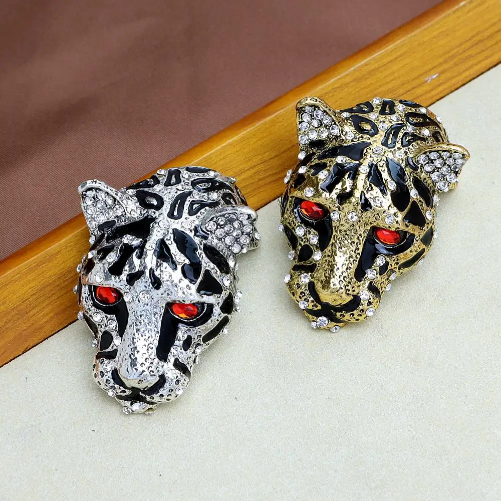 CINDY XIANG Very Large Tiger Leopard Head Brooch Beautiful Animal Pin Unisex Women And Men Fashion Jewelry