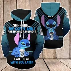 2024 Disney Animation Fashion Men's spring 3D printed hoodie men and women's top street style casual hoodie