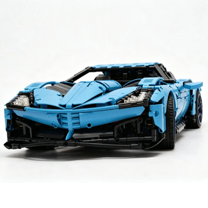 NEW MOC-31189 Il Toro Azzurro 1:8 Scale V8 Engine Sports Car Hypercar Racing Car Model Car Building Blocks Toys Birthdays Gifts