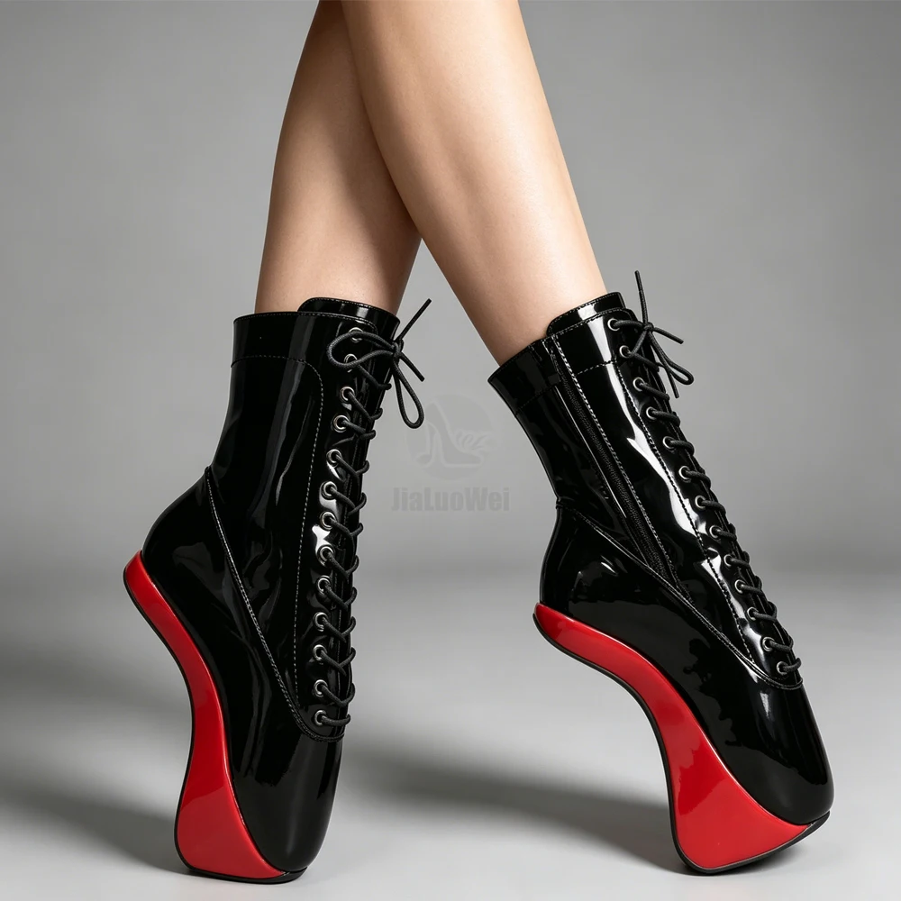 

Unisex High Heel Ballet Ankle Boots 7 Inch High Heel Cosplay Shoes Size 36-46