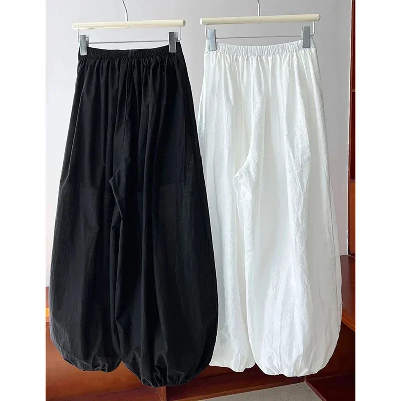 Lady doux concepteur taille haute pantalon femme confortable coréen jambe large pantalon filles mode coréenne Baggy pantalons décontractés