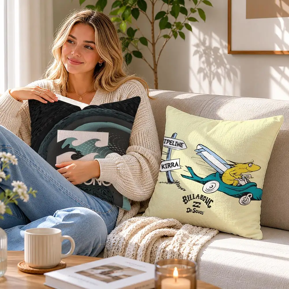 Funda de cojín de la marca B-Billabong, funda de almohada decorativa para el hogar, sofá, cama, decoración al aire libre