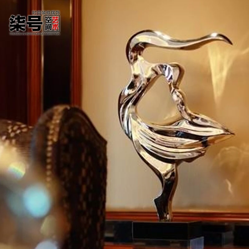 Abstract figure sculpture dancing art accessories fashion model room space sculpture interior decoration ornaments