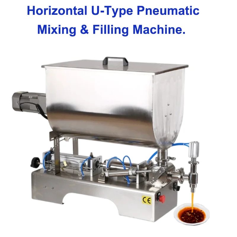 Pneumatic Horizontal U-Type Mixing and Filling Machine Suitable for High-Viscosity Pastes and Thick Materials