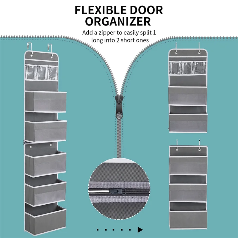 Over Door Organizer,6 Shelf Behind Door Organizer, Flexible Organizer