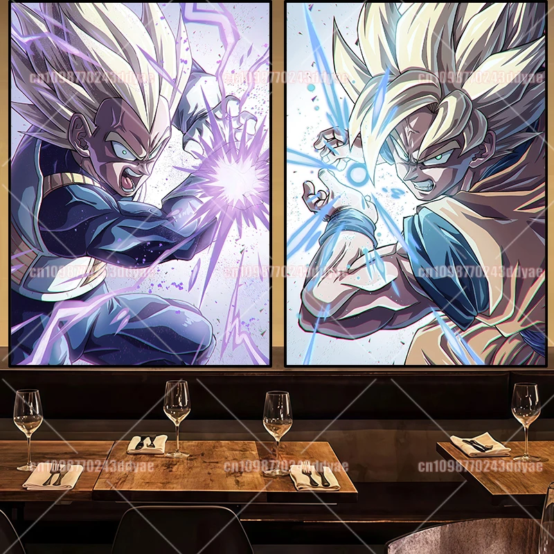 

Classic Anime Character Canvas Painting Dragon Ball Cool Aeration Goku Vegeta Broly Poster Wall Art Children's Room Decoration