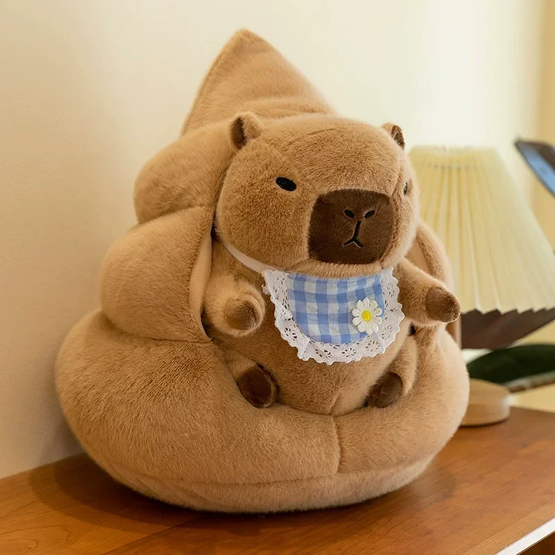 

Style13 Capybara Plush Toy Simulation Capibara Cosplay Dinosaur Dress Boba Bread Fruit Food Decor Bubble Stuffed Animals