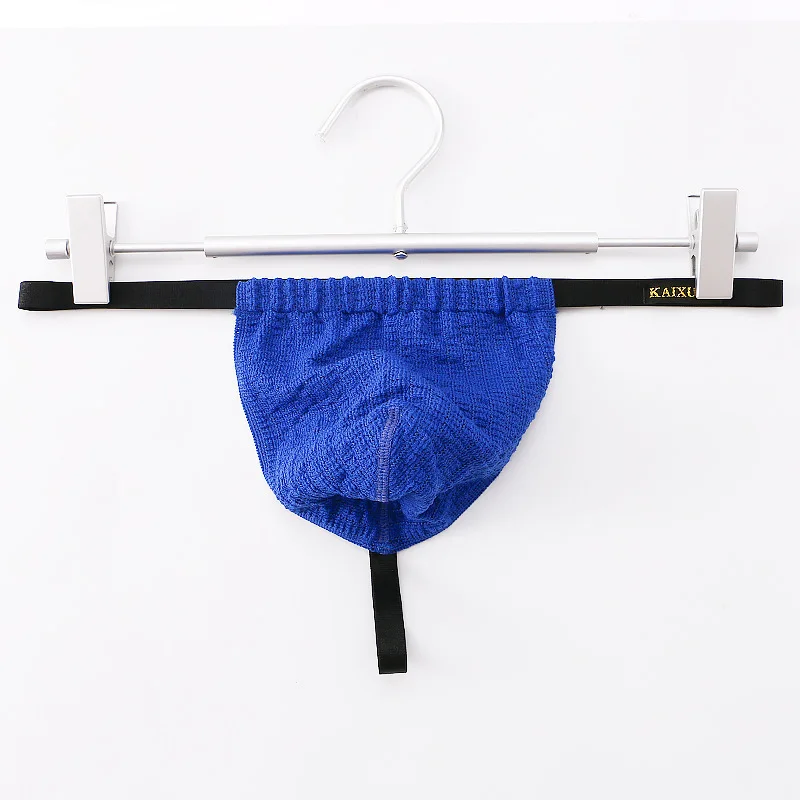 Men's T Back Thong Rainbow Color Underwear Gay Sexy Low-rise U Convex Pouch G-string Open Back Color Lingerie Comfort Underpants