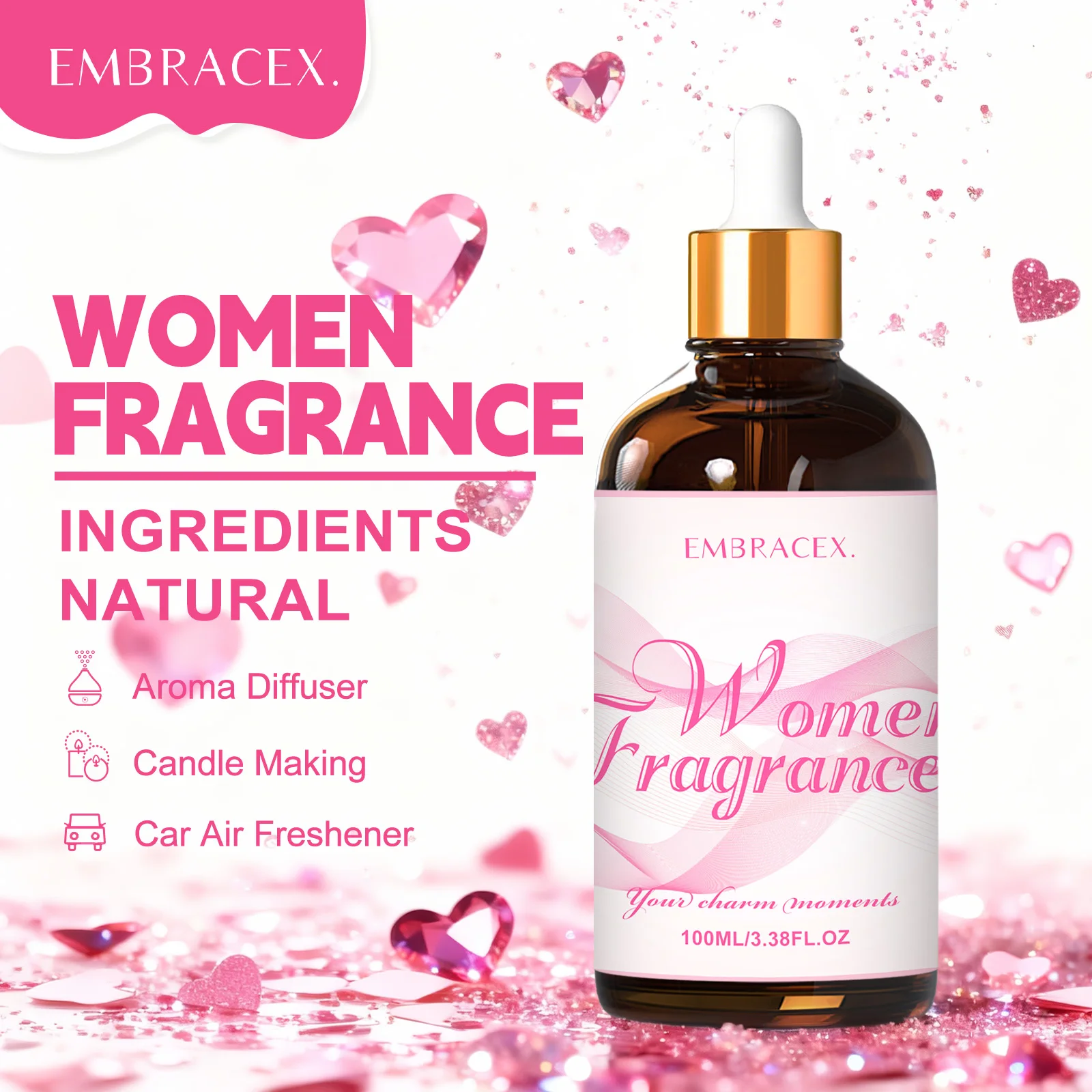 

100ml Women Fragrance Essential Oil Pheromones Fragrance Oil Skincare Massage Oil Women Perfume Gift Diffuser Long Scent