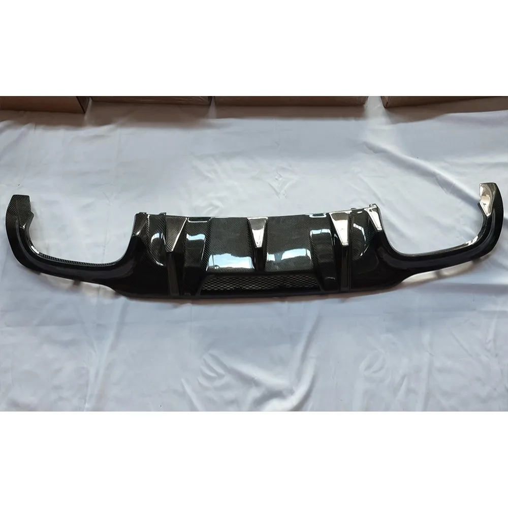 JCHEY For Benz C Class W204 C180 C200 C260 C300 C63 For AMG 2012- 2014 Carbon Fiber Rear Bumper Lip Diffuser Spoiler Anti-crash view 5