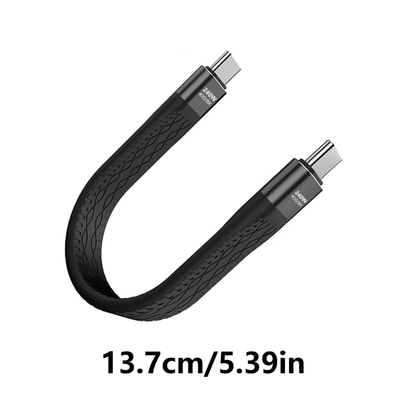 สาย USB4 240W ชาร์จเร็ว Type C ถึง Type C รองรับการถ่ายโอนข้อมูล 40Gbps