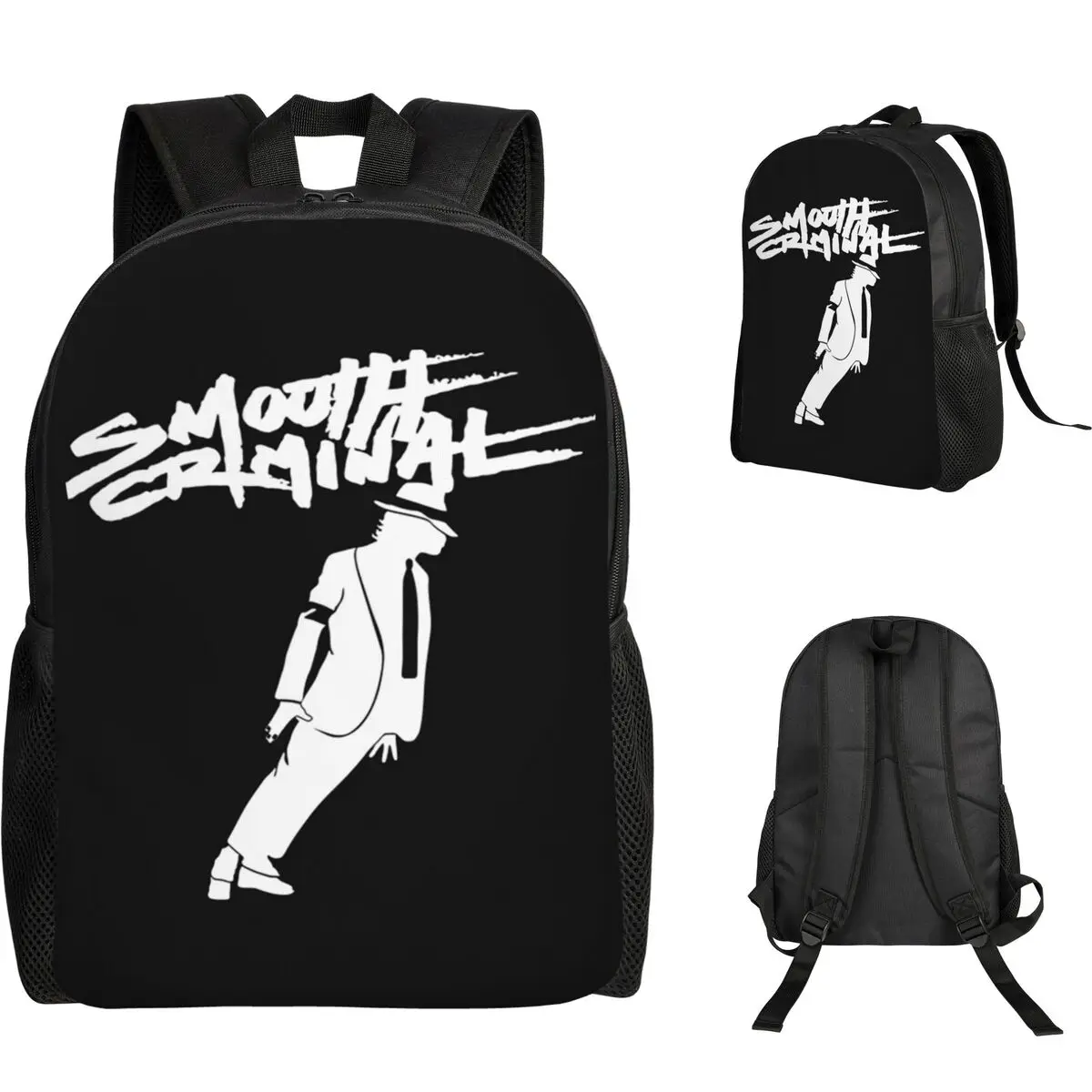 The King Of Pop Michael Jackson Backpack Student Boys Girls BookBag School Bag Laptop Shoulder Bags