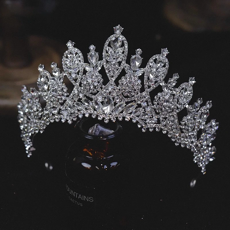 CC Wedding Crowns Women Accessories Bridal Headbands Engagement Hairwear 100% Handmade Crystal Crown Tiaras Shining Charm AN463