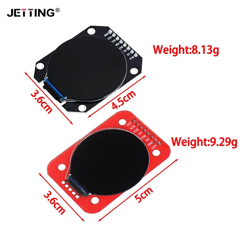 وحدة شاشة LCD TFT لاردوينو ، سائق دائري RGB ، واجهة SPI 4 أسلاك ، x aya PCB ، g9a01