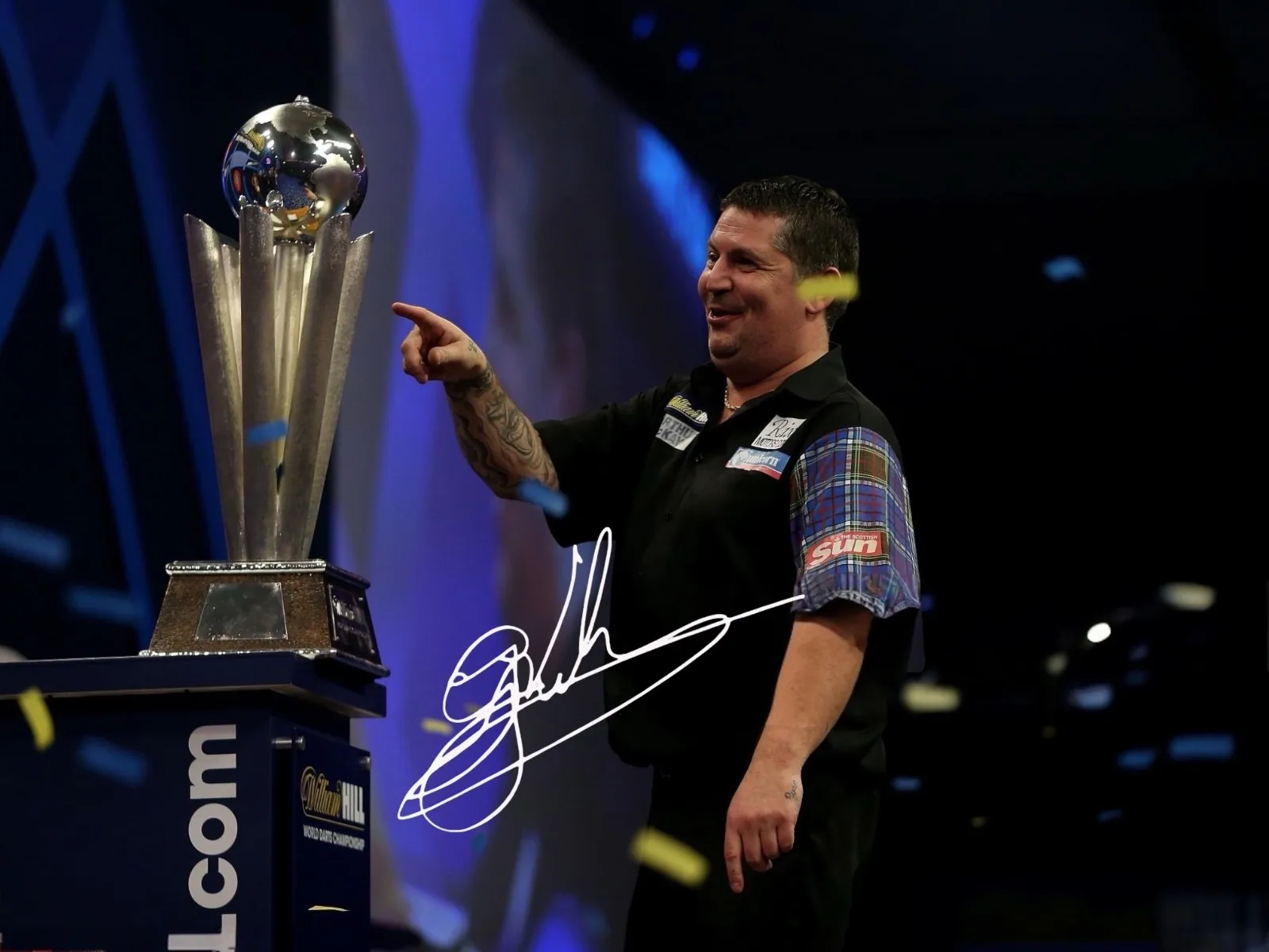 Gary Anderson ondertekende foto Darts Memorabilia herdruk POSTER Wall Art Home Decor