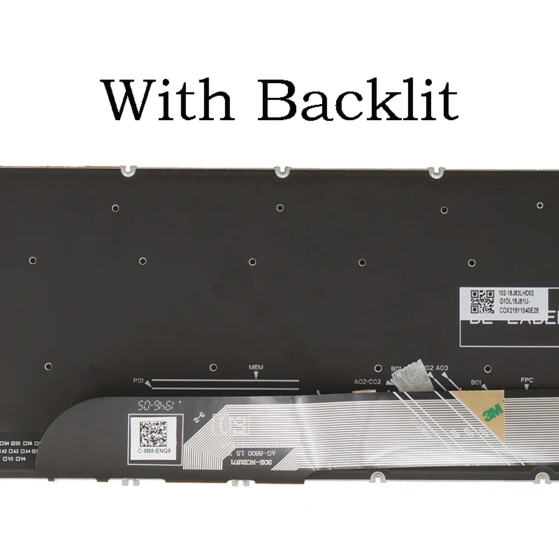 Keyboard For Dell Inspiron 5584 5590 5598 5593 5594 7590 7591 7791 3501 3502 3505 Backlit US Arabic Russian German Czech Slovak