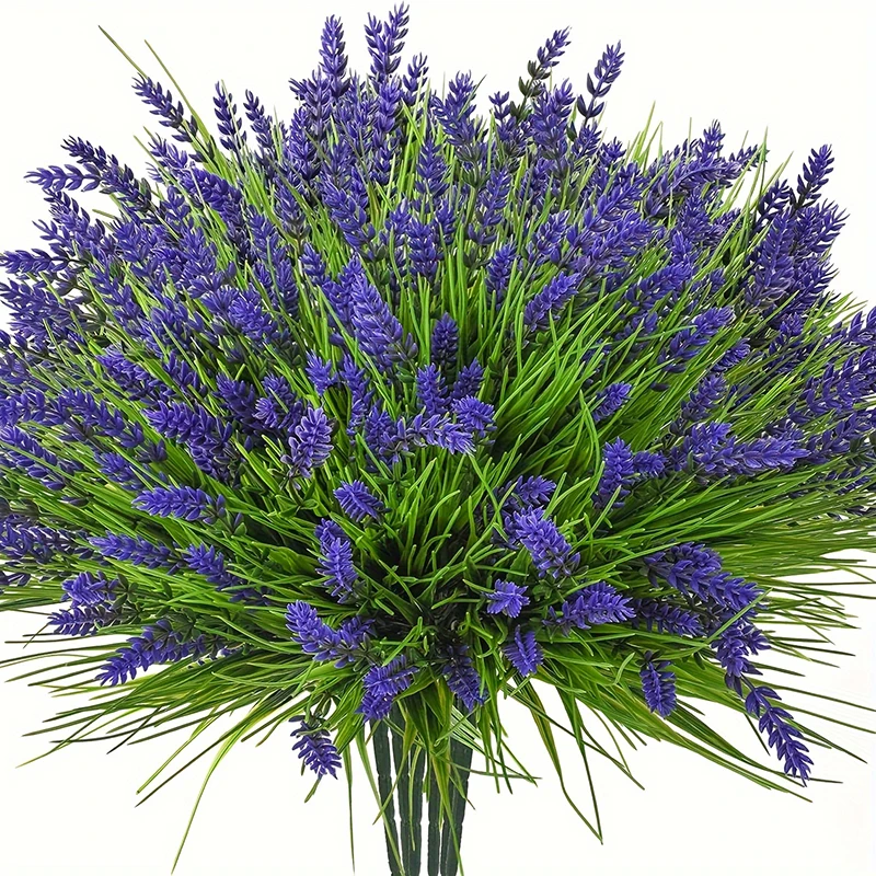 

Artificial Flower Room Decor Artificial Flowers Decoration Outdoor Garden Yard Home Table Fake Flower Purple Lavender Grass