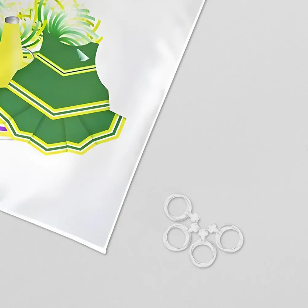 4Pcs Plastic Flagpole Retainer Small Flag Pole Clip For Garden Flag Display Home Decore Stable Fixing Outdoor