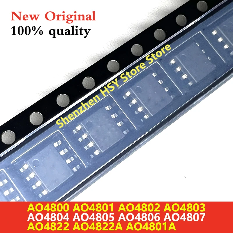 (10piece)100% New AO4800 AO4801 AO4802 AO4803 AO4804 AO4805 AO4806 AO4807 AO4822 AO4822A AO4801A sop-8 Chipset