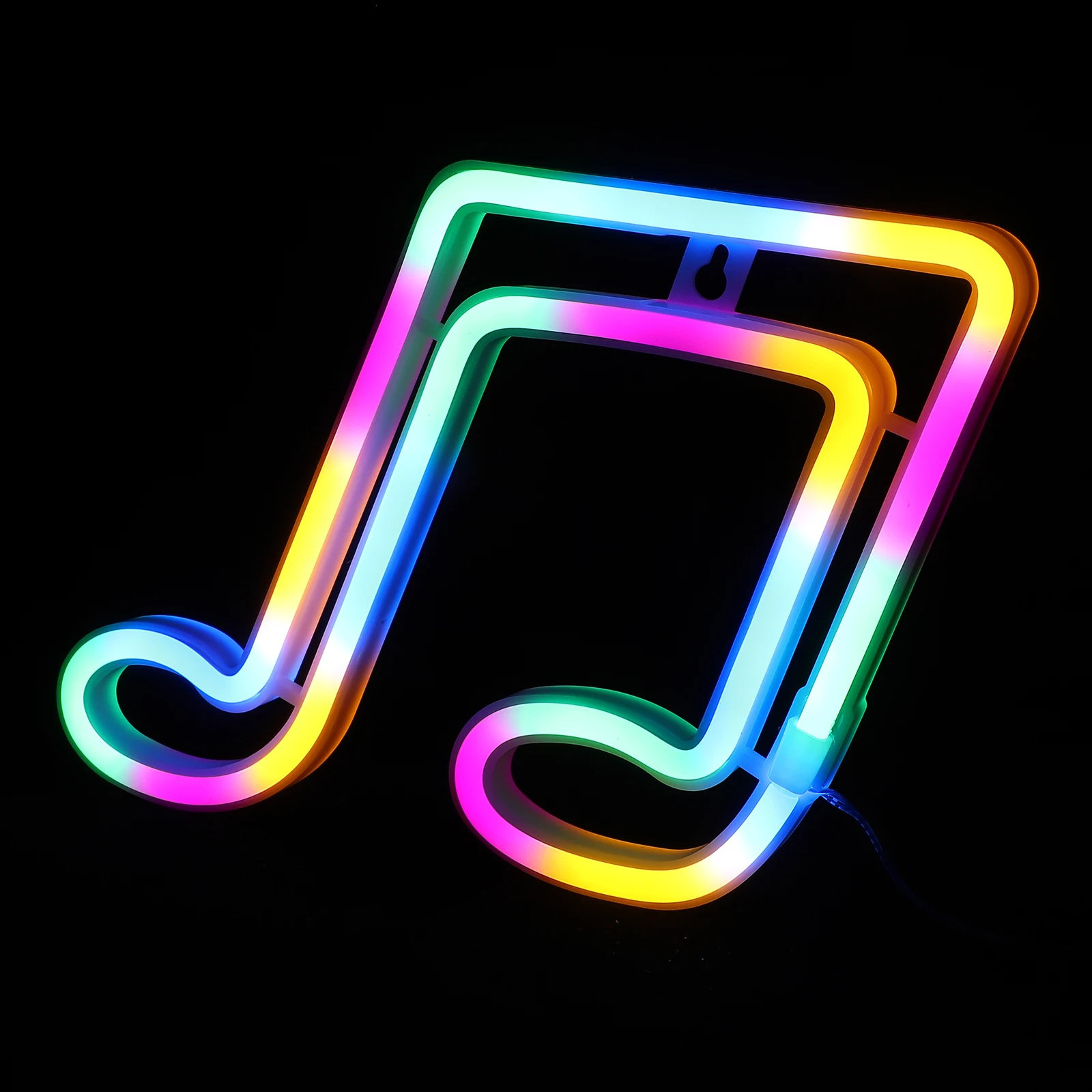 

Note Shape LED Night Light Creative PVC Copper Wire Lamp Bedroom Kids Room Festival Strip Decor Mild Warm Glow