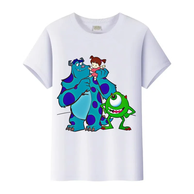 

Fashion Disney Cartoon Monsters, Inc. Graphic Women Tshirt Harajuku Kids t-shirt Ladies Tees Gothic Man Tops Family Girl Blouses