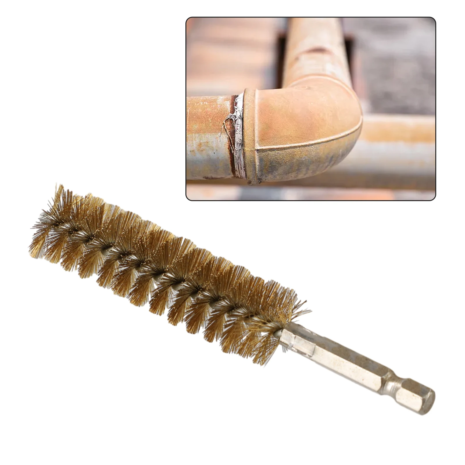 9-25mm macchina per tubi metallici pulizia spazzola in ottone detergente per ruggine lavaggio lucidatura casa accessori di ricambio per utensili elettrici fai da te