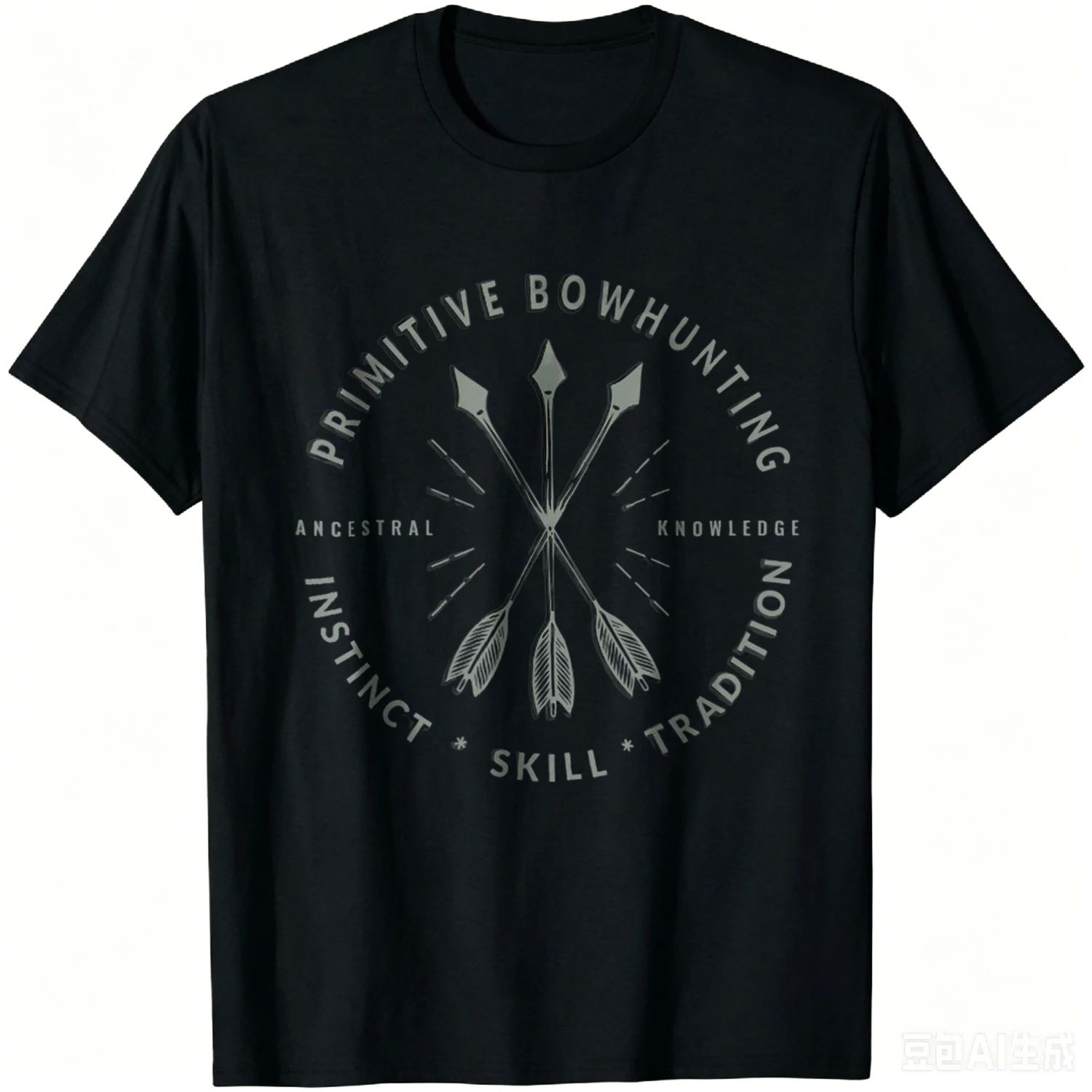 Primitive Bow Hunting T-Shirt, Archery Bow Hunter Gift T-Shirt Sophisticated and Stylish Outfit T Shirt for Man