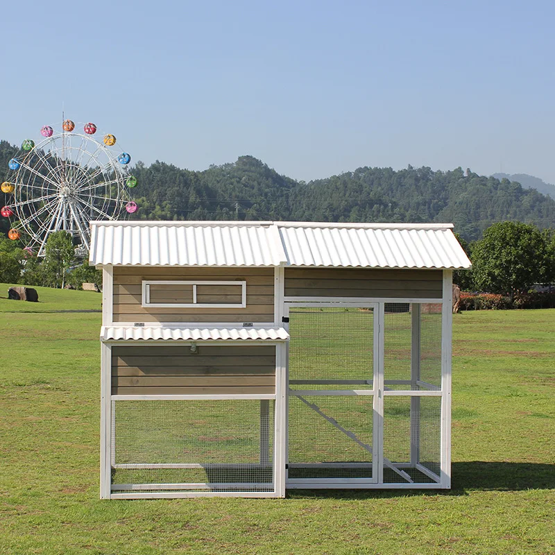 無垢材製家庭用大型鶏小屋、ウサギ小屋、特大屋外用