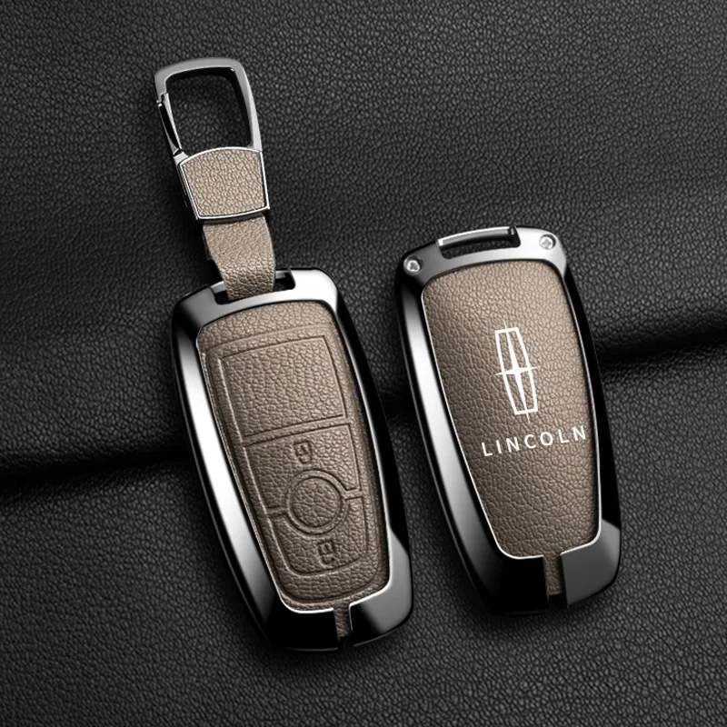 Alloy Car Key Cover Case for Lincoln Continental MKC MKZ MKX Navigator Z Nautilus Aviator Corsair 2017 2018 2019 2022 Keychain