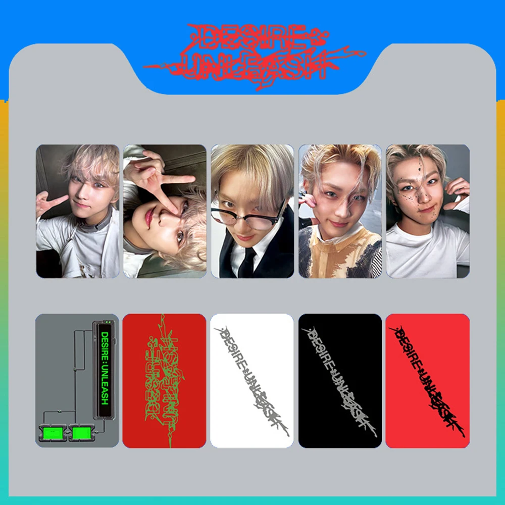 

Kpop Album DESIRE UNLEASH Card HeeSeung SUNOO Personal LOMO Card Double Sides Printing Bright Film Card Fans Collection Gift