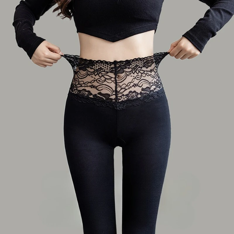 ผู้หญิงสามารถสวมเลกกิ้งโมดอลเนื้อบางและให้ความอบอุ่น พร้อมขอบลูกไม้ยืดหยุ่นได้ ผู้หญิงสามารถใส่ลองจอนผ้าโมดอลได้