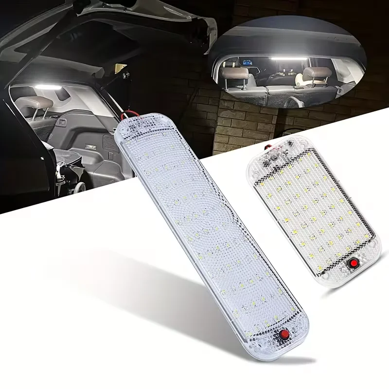 1PC Vehicle Interior Led Light Bar With Switch For Car Van Lorry Truck RV Camper Boat Indoor Car Ceiling White Light Dome Lights