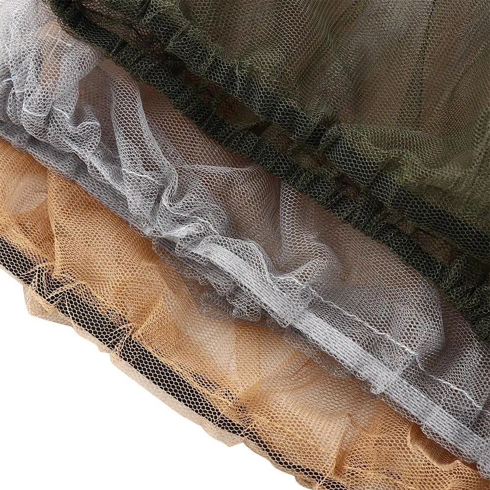 Anti-mosquito Outdoor Hunting Travel Camping Equipment Bug Face Protector Fishing Cap Mesh Hat Net Head Cover